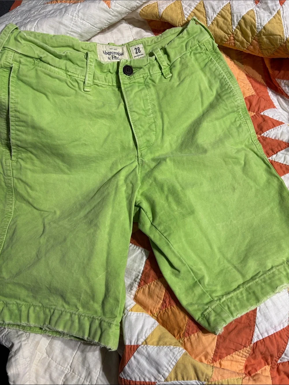 Abercrombie & Fitch Lime Green Shorts
